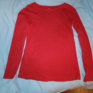 Red long sleeve J.Crew t shirt
